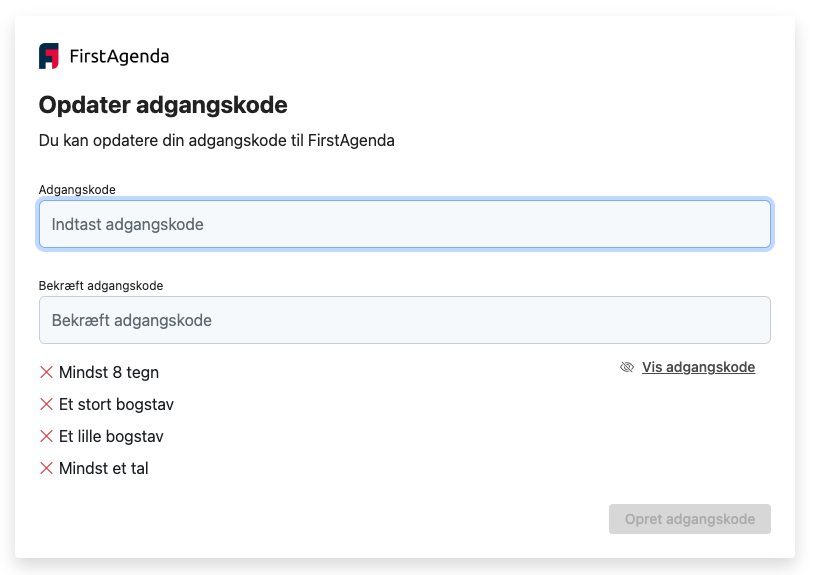 Hva gjør jeg hvis mitt passord er utløpet? Support FirstAgenda